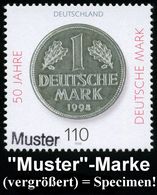 B.R.D. 1998 (Juni) 110 Pf. "50 Jahre DM" Mit Amtl. Handstempel "M U S T E R" , Postfr. + Amtl. Ankündigungsblatt Der Bun - Autres & Non Classés