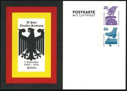 Bonn 1974 Flp.-PP 20 Pf.+ 50 Pf. Unfall: 25 Jahre Deutscher Bundestag Bonn (Adler In Schwarz-Rot-Gold) Ungebr. (Mi.PP 78 - Altri & Non Classificati