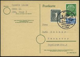 BONN 11/ Bundeskanzler/ Dr.Konrad Adenauer/ Achtzig Jahre 1956 (5.1.) SSt (2 Rosen) Inl.-Kt. (Bo.22 X) - Wasser- Und Win - Altri & Non Classificati