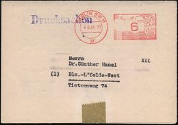 BERLIN SW 11/ Ar 1948 (4.6.) Aptierter PFS (NS-Adlerkopf, Hakenkreuz Entfernt) 6 Pf. = Postamt West Klar Auf Orts-Faltbf - Andere & Zonder Classificatie