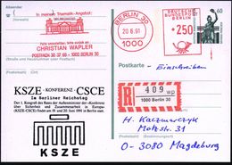 BERLIN 1991 (20.6.) Amtl. P 60 Pf. Bavaria + Zudruck: KSZE-Konferenz-CSCE / Im Berliner Reichstag.. (stilis.Brandenbg.To - Andere & Zonder Classificatie