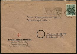 BERLIN-CHARLOTTENBURG 2/ S/ LUFTBRÜCKE/ BERLIN 1948 (5.10.) MWSt = Stilis. Luftbrücke , Firmen-Bf.: Trautenau Klinik, Be - Altri & Non Classificati