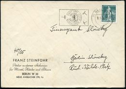 (1) BERLIN-CHARLOTTENBG.2/ Aa/ KAUFT VOM/ BLOCKIERTEN BERLIN 1949 (9.5.) Seltener MWSt (Bär In Ketten, 3 Flugzeuge) Auf  - Andere & Zonder Classificatie