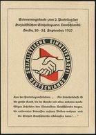 Berlin NW 7 1947 (20.9.) Aptierter SSt  O H N E  Ortsangabe: SED/2.PARTEITAG (2 Hände) Vom Alliierten Kontrollrat Nicht  - Otros & Sin Clasificación