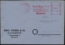 CHEMNITZ 1/ Emil Vogel AG./ Baumwollzwirnerei/ Garngroßhandlung.. 1946 (2.4.) Sehr Seltener, Aptierter AFS "Hakenkreuz"  - Autres & Non Classés