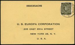 (10) DRESDEN-BAD WEISSER HIRSCH/ A 1948 (31.3.) 2K-Steg Auf EF 30 Pf. Ziffer Auf Vordr.-Kt.: U.S. EUROPA CORPORATION.. = - Autres & Non Classés