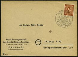 (10b) ROCHLITZ (SACHS)/ Als Werkstein 1000jährig Bewährt/ Rochlitzer Porphyr 1947 (14.3.) HWSt (Schloß Rochlitz) Auf Die - Otros & Sin Clasificación