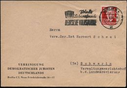 BERLIN N 4/ At/ DVB/ Friede/ Lebensfreude/ DEUTSCHE VOLKSBÜHNE 1950 (14.9.) MWSt Auf EF 24 Pf. Thälmann, , Dienst-Bf.: V - Sonstige & Ohne Zuordnung