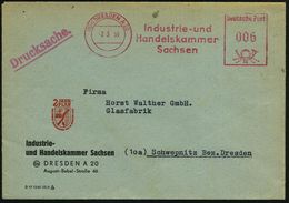 (10a) DRESDEN A 20/ Industrie-u./ Handelskammer/ Sachsen 1950 (10.2.) AFS Auf Propaganda-Bf.: 2 JAHRPLAN/ ZUR EINHEIT DE - Other & Unclassified