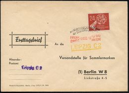 LEIPZIG C2/ Am 15.Okt.Deine Stimme/ Der EINHEITSLISTE Für/ FRIEDEN AUFBAU/ EINHEIT WOHLSTAND 1950 (5.10.) Seltener, Drei - Other & Unclassified