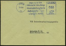 LEIPZIG/ C1/ Regierung Der DDR/ Ministerium Für Kohle U.Energie/ Absatzabteilung Kohle.. 1956 (25.10.) Blauer AFS = DDR- - Sonstige & Ohne Zuordnung