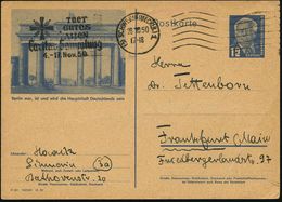 (3) SCHWERIN (MECKLB.) 1/ TueT/ GUTeS/ ALLeN/ Caritas-Sammlung/ 4.-17.Nov. 1950 (28.10.) Seltener MaWSt (Kreuz) Mit 6 We - Sonstige & Ohne Zuordnung