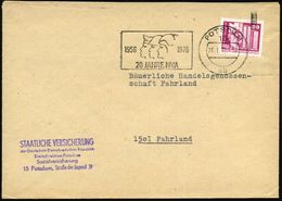 15 POTSDAM/ Ab/ 1956 1976/ 20 JAHRE NVA 1976 (26.1.) MWSt = Köpfe Der 3 Waffengattungen , Klar Gest. Fernbf. - Hund, Wol - Andere & Zonder Classificatie