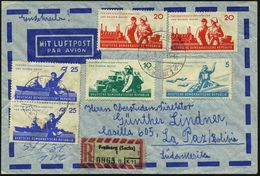 D.D.R. 1962 (25.6.) "6 Jahre NVA", Kurzsatz, Aber 2x 20 Pf. U. 25 Pf., Satzreine Frankatur , Sauber Gest. + RZ: Freiberg - Altri & Non Classificati