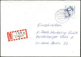 1170 BERLIN-KÖPENICK 6/ L 1992 (26.10.) DDR-1K + Korrigierter RZ: O-1170 Berlin/c, Hs.  G E ä N D E R T   In "O-1176" +  - Autres & Non Classés