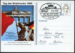 10619 BERLIN 12/ TAG DER BRIEFMARKE.. 1995 (29.10.) SSt = Trabbi Vor Brandenbg. Tor A. PP 80 Varnhagen: Tag Der Briefmar - Andere & Zonder Classificatie