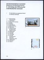 B.R.D. 1994 (Sept.) 100 Pf. "5. Jahrestag Öffnung Innerdeutsche Grenze", 68 Verschied. Color-Alternativ-Entwürfe D. Bund - Sonstige & Ohne Zuordnung