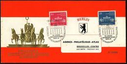 BERLIN C25/ 10 JAHRE/ DEMOKRAT./ BERLIN.. 1959 (30.11.) SSt = Brandenburger Tor 2x Auf Kompl. Satz Brandenbg.Tor (Mi.665 - Denkmäler