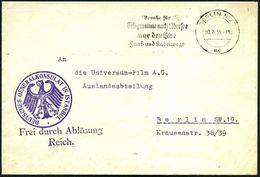 BERLIN NW7/ Mc/ Benutze Für/ Telegramme Nach Übersee/ Nur Deutsche/ Funk-u.Kabelwege 1935 (30.8.) MWSt + Viol. 2L: Frei  - Altri & Non Classificati