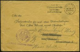 BERLIN NW 7/ Mn/ Benutze Für/ Telegramme Nach Übersee/ Nur Deutsche/ Funk- U.Kabelwege 1936 (18.3.) MWSt + Viol. 1K-HdN: - Altri & Non Classificati