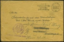 BERLIN NW 7/ Mn/ Benutze Für/ Telegramme Nach Übersee/ Nur Deutsche/ Funk- U.Kabelwege 1936 (18.3.) MWSt + Viol. 1K-HdN: - Otros & Sin Clasificación