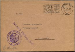 BERLIN NW 7 1936 (28.4.) Viol. HdN: AUSWÄRTIGES AMT DES DEUTSCHEN REICHES (noch Weimarer Adler!) + 1L: FdAR + Rs. Viol.H - Otros & Sin Clasificación