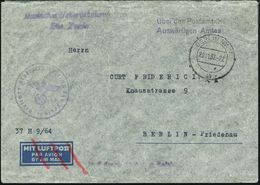 BERLIN NW 7/ Ab 1937 (29.11.) 2K-Steg + Viol. 2L: Über Das Postamt Des/Auswärtigen Amtes = PSt.II + Viol. HdN: Deutsches - Altri & Non Classificati