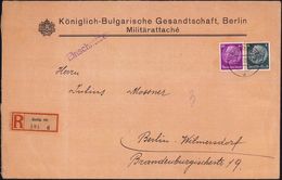 BERLIN W 80/ D 1938 (10.3.) 2-Steg Auf Hindenburg 6 Pf. U. 40 Pf. + RZ: Berlin 80/d , Gr. Dienst-Bf.: Königlich-Bulgaris - Altri & Non Classificati