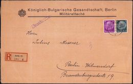 BERLIN W 80/ D 1938 (10.3.) 2-Steg Auf Hindenburg 6 Pf. U. 40 Pf. + RZ: Berlin 80/d , Gr. Dienst-Bf.: Königlich-Bulgaris - Other & Unclassified