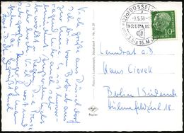 (22a) DÜSSELDORF 1/ A/ DRUPA 1958.. 1958 (9.9.) SSt (Logo: Globus, Papier) S/w.-Foto-Ausstellungs-Sonderkarte (Michaelis - Non Classés