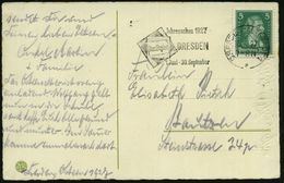 DRESDEN-ALTSTADT 1/ */ Jahresschau 1927/ Das Papier.. 1927 (16.4.) Seltener MWSt = 4 Papier-Formate , Klar Gest. Color-O - Zonder Classificatie