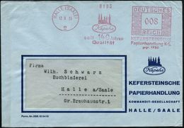 HALLE (SAALE)/ 2/ Kapeha/ Seit 140 Jahren/ Qualität/ KEFERSTEINSCHE/ PAPIERHANDLUNG 1935 (12.9.) Jubil.-AFS (Dom-Silhoue - Zonder Classificatie