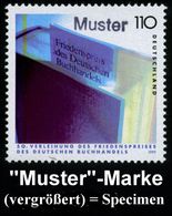 B.R.D. 1999 (Sept.) 110 Pf. "50. Verleihung Friedenspreises Des Deutschen Buchhandels" M. Amtl. Handstempel  "M U S T E  - Non Classificati