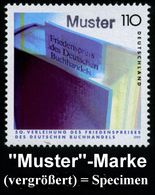 B.R.D. 1999 (Sept.) 110 Pf. "50. Verleihung Friedenspreises Des Deutschen Buchhandels" M. Amtl. Handstempel  "M U S T E  - Non Classés