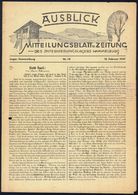 Hammelburg 1947 (15.2.) Lagerzeitung Internierungslager Hammelburg "AUSBLICK" Nr. 10 Mit Titel-Graphik , 8 Seiten (Reg.- - Zonder Classificatie