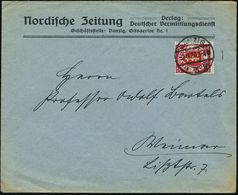 DANZIG 1924 (2.8.) 1K-Brücke: DANZIG/* 5 G  Auf Firmen-Bf.: Nordische Zeitung (Verlag Deutscher Vermittlungsdienst) Fern - Non Classés