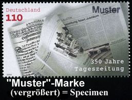 B.R.D. 2000 (Juni) 110 Pf. "350 Jahre Tageszeitungen" Mit Amtl. Handstempel  "M U S T E R" , Postfr. + Amtl. Ankündigung - Zonder Classificatie