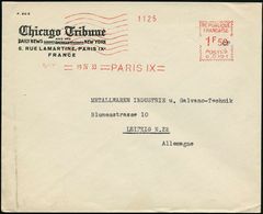 FRANKREICH 1933 (19.4.) AFS: PARIS IX/C. 0101 + 8 Wellen (links  O H N E  Text) = Chicago Tribune Auf Ausl.-Firmen-Bf.   - Unclassified