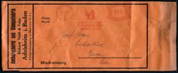 ADELSHEIM/ 1/ Buchdruckerei U.Stempelfabrik/ Richard Veith & Sohn 1931 (7.7.) AFS 015 Pf. Auf Musterbeutel Für Stempelve - Non Classificati