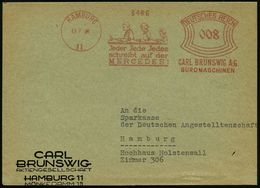 HAMBURG/ 11/ Jeder Jede Jedes/ Schreibt Auf D./ MERCEDES/ CARL BRUNSWIG AG.. 1934 (13.7.) AFS (Mann, Frau, Kind Je An Sc - Zonder Classificatie