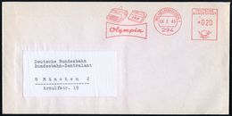 294 WILHELMSHAVEN 1/ Olympia 1965 (8.2.) Dekorativer AFS = Elektr. Schreibmaschine U. Rechenmaschine , Fern-Bf. (Dü.E-26 - Non Classés