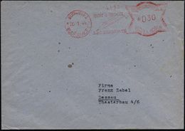 BÖHMEN & MÄHREN 1944 (26.1.) AFS: BUDWEIS 1/BUDEJOVICE 1/KOH-I-NOOR/L. & C.HARDTMUTH = Bleistift , Inl.-Drs. (Francotyp  - Ohne Zuordnung