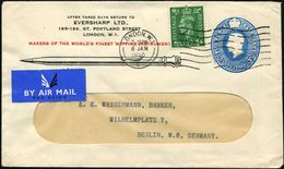 GROSSBRITANNIEN 1950 (6.1.) PU 2 1/2 P. George VI. Oval, Blau: EVERSHARP LTD., LONDON W.I./..MAKERS OF THE WORLD'S FINES - Sin Clasificación