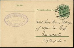 ÖSTERREICH 1908 (25.7.) 5 H. Inl.-P KFJ-Torbogen, Grün ,1K-Steg: WARNSDORF/*c* , Viol. Abs.-Oval: Gabelsberger Stenogra- - Non Classés