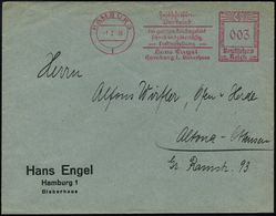 HAMBURG/ 1/ Zeitschriften-/ Vertrieb/ Im Ganzen Reichsgebiet../ Hans Engel/ ..Bieberhaus 1936 (1.2.) AFS , Teils Sütterl - Unclassified