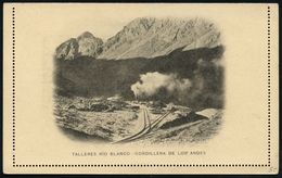 ARGENTINIEN 1899 4 C. Kartenbrief "Liberty", Rs. Talleres Rio Blanco (Kordilleren, Anden) = Gleisanschluß , Ungebr. (HG. - Treni