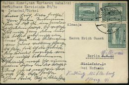 TÜRKEI 1935 (28.2.) 2 1/2 Ks. "Kizil Irmak-Eisenbahn-Brücke", Grün, Reine MeF: 3 Stück , Sauber Gest. Ausl.-Ak. (Mi.886  - Trains