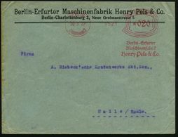 BERLIN-/ CHARLOTTENBURG 2/ Berlin-Erfurter/ Maschinenfabrik/ Henry Pels & Co 1927 (30.3.) Früher AFS Klar Auf Firmen-Bf. - Treni