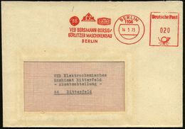 1106 BERLIN/ BB/ EKM/ GMB/ VEB BERGMANN-BORSIG/ GÖRLITZER MASCHINENBAU 1973 Dekorat. AFS Mit 3 Firmen-Logos  = Enteignet - Trains
