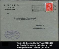 HEILDELBERG/ **II/ Wer Sucht,der Findet/ Arbeitskräfte Aller Art.. 1928 (20.8.) MWSt Auf Firmen-Bf.: A. BORSIG GmbH BERL - Trenes